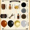 Whiskey Birthday Party Decorations for Men, Aged to Perfection Party Supplies including Whiskey Birthday Banner, Cake Toppers, Whiskey Foil Balloons, Tissue Paper Flowers (brown)